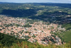 Aussillon et Mazamet vus de la Croix de Boutonnet