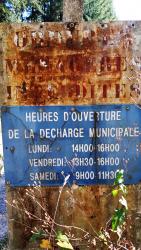 Panneau de la déchèterie