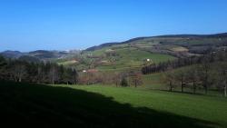 Signy, Vue sur Violay et le Mont Boussuivre (Tour Télécom)